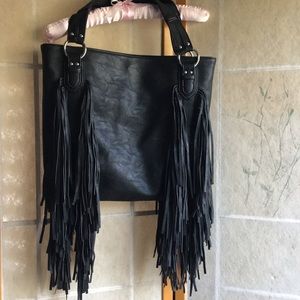 Urban Originals Leather Bag...with Fringe!
